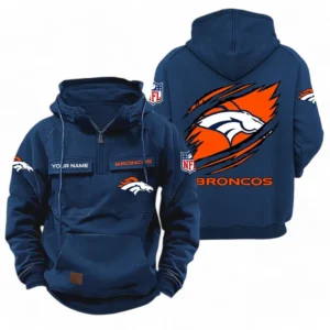 Denver Broncos NFL Tactical Quarter Zip Hoodie NFL72011525675, Gift For Fan Denver Broncos - Dark Blue