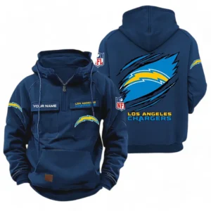 Los Angeles Chargers NFL Tactical Quarter Zip Hoodie NFL72011525679, Gift For Fan Los Angeles Chargers - Dark Blue