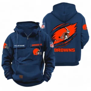 Cleveland Browns NFL Tactical Quarter Zip Hoodie NFL72011525682, Gift For Fan Cleveland Browns - Dark Blue
