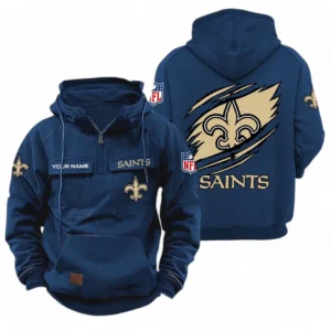 New Orleans Saints NFL Tactical Quarter Zip Hoodie NFL72011525683, Gift For Fan New Orleans Saints - Dark Blue