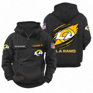 Los Angeles Rams NFL Tactical Quarter Zip Hoodie NFL72011525684, Gift For Fan Los Angeles Rams - Black