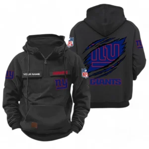 New York Giants NFL Tactical Quarter Zip Hoodie NFL72011525686, Gift For Fan New York Giants - Black
