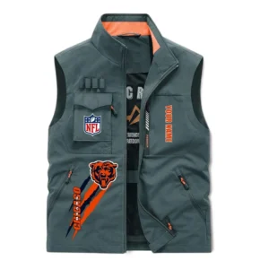 Chicago Bears NFL Outdoor Sleeveless Vest NFL75011525338, Gift For Fan Chicago Bears - Bean Green