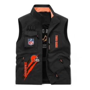 Cleveland Browns NFL Outdoor Sleeveless Vest NFL75011525340, Gift For Fan Cleveland Browns - Black