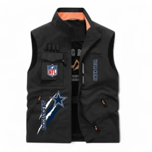 Dallas Cowboys NFL Outdoor Sleeveless Vest NFL75011525341, Gift For Fan Dallas Cowboys - Black