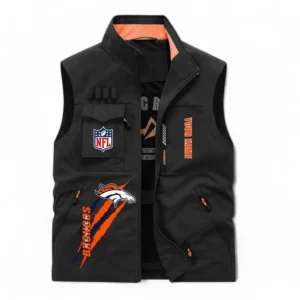 Denver Broncos NFL Outdoor Sleeveless Vest NFL75011525342, Gift For Fan Denver Broncos - Black