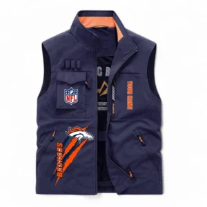 Denver Broncos NFL Outdoor Sleeveless Vest NFL75011525342, Gift For Fan Denver Broncos - Navy
