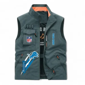 Detroit Lions NFL Outdoor Sleeveless Vest NFL75011525343, Gift For Fan Detroit Lions - Bean Green