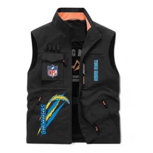 Los Angeles Chargers NFL Outdoor Sleeveless Vest NFL75011525350, Gift For Fan Los Angeles Chargers - Black
