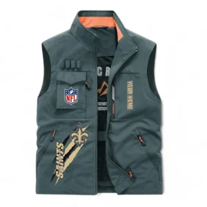 New Orleans Saints NFL Outdoor Sleeveless Vest NFL75011525355, Gift For Fan New Orleans Saints - Bean Green