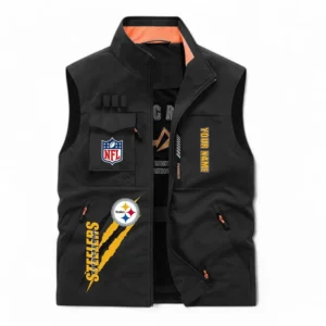 Pittsburgh Steelers NFL Outdoor Sleeveless Vest NFL75011525359, Gift For Fan Pittsburgh Steelers - Black