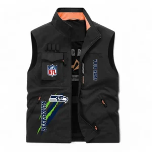 Seattle Seahawks NFL Outdoor Sleeveless Vest NFL75011525361, Gift For Fan Seattle Seahawks - Black