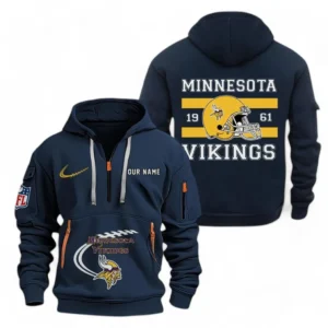 Minnesota Vikings NFL Hoodie Half Zipper NFL78011625250, Gift For Fan Minnesota Vikings - Navy