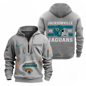 Jacksonville Jaguars NFL Hoodie Half Zipper NFL78011625251, Gift For Fan Jacksonville Jaguars - Gray