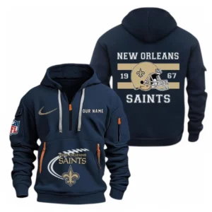 New Orleans Saints NFL Hoodie Half Zipper NFL78011625256, Gift For Fan New Orleans Saints - Navy
