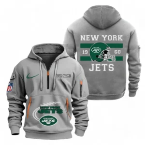 New York Jets NFL Hoodie Half Zipper NFL78011625261, Gift For Fan New York Jets - Gray
