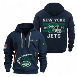 New York Jets NFL Hoodie Half Zipper NFL78011625261, Gift For Fan New York Jets - Navy