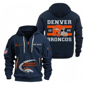 Denver Broncos NFL Hoodie Half Zipper NFL78011625262, Gift For Fan Denver Broncos - Navy
