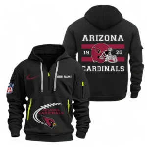 Arizona Cardinals NFL Hoodie Half Zipper NFL78011625272, Gift For Fan Arizona Cardinals - Black