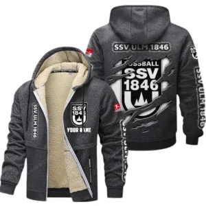SSV Ulm 1846 Fussball Bundesliga Lamb Fleece Thick Coat SPO017007, Gift For Fan SSV Ulm 1846 Fussball - Dark Gray