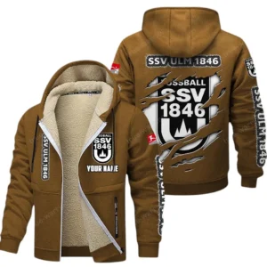 SSV Ulm 1846 Fussball Bundesliga Lamb Fleece Thick Coat SPO017007, Gift For Fan SSV Ulm 1846 Fussball - Brown