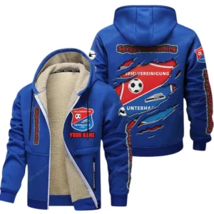 SpVgg Unterhaching Bundesliga Lamb Fleece Thick Coat SPO017046, Gift For Fan SpVgg Unterhaching - Blue