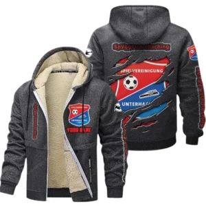 SpVgg Unterhaching Bundesliga Lamb Fleece Thick Coat SPO017046, Gift For Fan SpVgg Unterhaching - Dark Gray
