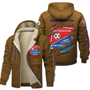 SpVgg Unterhaching Bundesliga Lamb Fleece Thick Coat SPO017046, Gift For Fan SpVgg Unterhaching - Brown