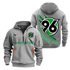 Hannover 96  Bundesliga Hoodie Half Zipper SPO038014, Gift For Fan Hannover 96  - Light Gray