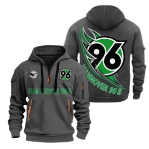 Hannover 96  Bundesliga Hoodie Half Zipper SPO038014, Gift For Fan Hannover 96  - Dark Gray