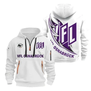 VfL Osnabruck  Bundesliga Hoodie Half Zipper SPO038020, Gift For Fan VfL Osnabruck  - White