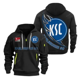 Karlsruher SC  Bundesliga Hoodie Half Zipper SPO038023, Gift For Fan Karlsruher SC  - Black