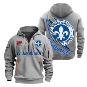 SV Darmstadt 98 Bundesliga Hoodie Half Zipper SPO038030, Gift For Fan SV Darmstadt 98 - Light Gray