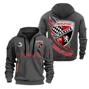 FC Ingolstadt  Bundesliga Hoodie Half Zipper SPO038040, Gift For Fan FC Ingolstadt  - Dark Gray
