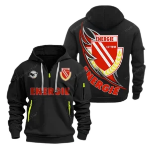 FC Energie Cottbus  Bundesliga Hoodie Half Zipper SPO038044, Gift For Fan FC Energie Cottbus  - Black
