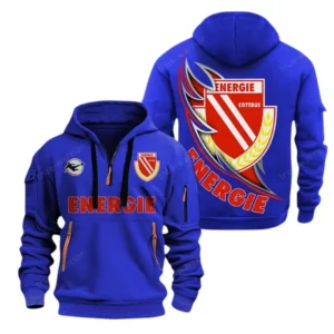 FC Energie Cottbus  Bundesliga Hoodie Half Zipper SPO038044, Gift For Fan FC Energie Cottbus  - Blue