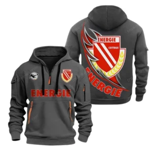 FC Energie Cottbus  Bundesliga Hoodie Half Zipper SPO038044, Gift For Fan FC Energie Cottbus  - Dark Gray