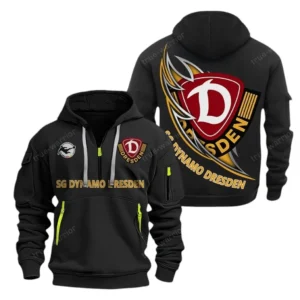 SG Dynamo Dresden Bundesliga Hoodie Half Zipper SPO038045, Gift For Fan SG Dynamo Dresden - Black