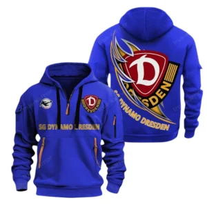 SG Dynamo Dresden Bundesliga Hoodie Half Zipper SPO038045, Gift For Fan SG Dynamo Dresden - Blue