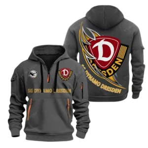 SG Dynamo Dresden Bundesliga Hoodie Half Zipper SPO038045, Gift For Fan SG Dynamo Dresden - Dark Gray