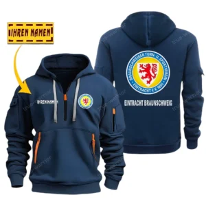 Eintracht Braunschweig Bundesliga Hoodie Half Zipper SPO048007, Gift For Fan Eintracht Braunschweig - Navy