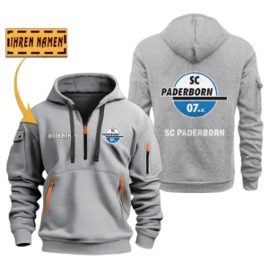 SC Paderborn Bundesliga Hoodie Half Zipper SPO048008, Gift For Fan SC Paderborn - Gray