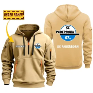 SC Paderborn Bundesliga Hoodie Half Zipper SPO048008, Gift For Fan SC Paderborn - Khaki