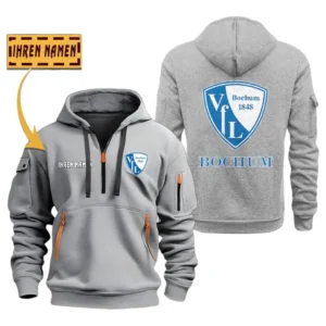 VfL Bochum Bundesliga Hoodie Half Zipper SPO048009, Gift For Fan VfL Bochum - Gray