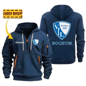 VfL Bochum Bundesliga Hoodie Half Zipper SPO048009, Gift For Fan VfL Bochum - Navy