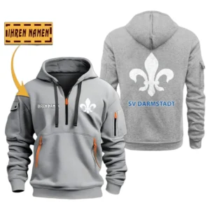 SV Darmstadt 98 Bundesliga Hoodie Half Zipper SPO048010, Gift For Fan SV Darmstadt 98 - Gray