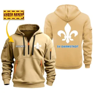 SV Darmstadt 98 Bundesliga Hoodie Half Zipper SPO048010, Gift For Fan SV Darmstadt 98 - Khaki