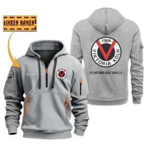 FC Viktoria Koln  Bundesliga Hoodie Half Zipper SPO048011, Gift For Fan FC Viktoria Koln  - Gray