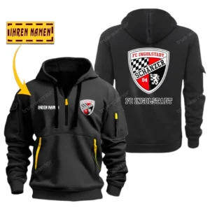FC Ingolstadt 04 II Bundesliga Hoodie Half Zipper SPO048013, Gift For Fan FC Ingolstadt 04 II - Black