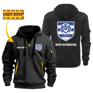 MSV Duisburg Bundesliga Hoodie Half Zipper SPO048015, Gift For Fan MSV Duisburg - Black